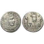 Paullus Aemilius Lepidus, Denarius, Rome, 62 BC; AR (g 3,90; mm 18; h 8); PAVLLVS LEPIDVS CONCORDIA,