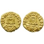 Michael II with Theophilus (820-829), Solidus, Syracuse, AD 821-829; AV (g 3,92; mm 19; h 6); MI -