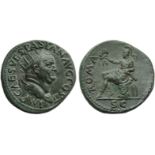 Vespasian (69-79), Dupondius, Rome, AD 71; AE (g 12,90; mm 26; h 7); IMP CAES VESPASIAN AVG COS III,