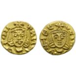 Michael II with Theophilus (820-829), Tremissis, Syracuse, AD 821-829; AV (g 1,22; mm 10; h 6); MI -