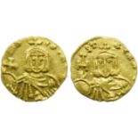 Nicephorus I with Stauracius (802-811), Semissis, Syracuse, AD 803-811; AV (g 1,82; mm 15; h 6);
