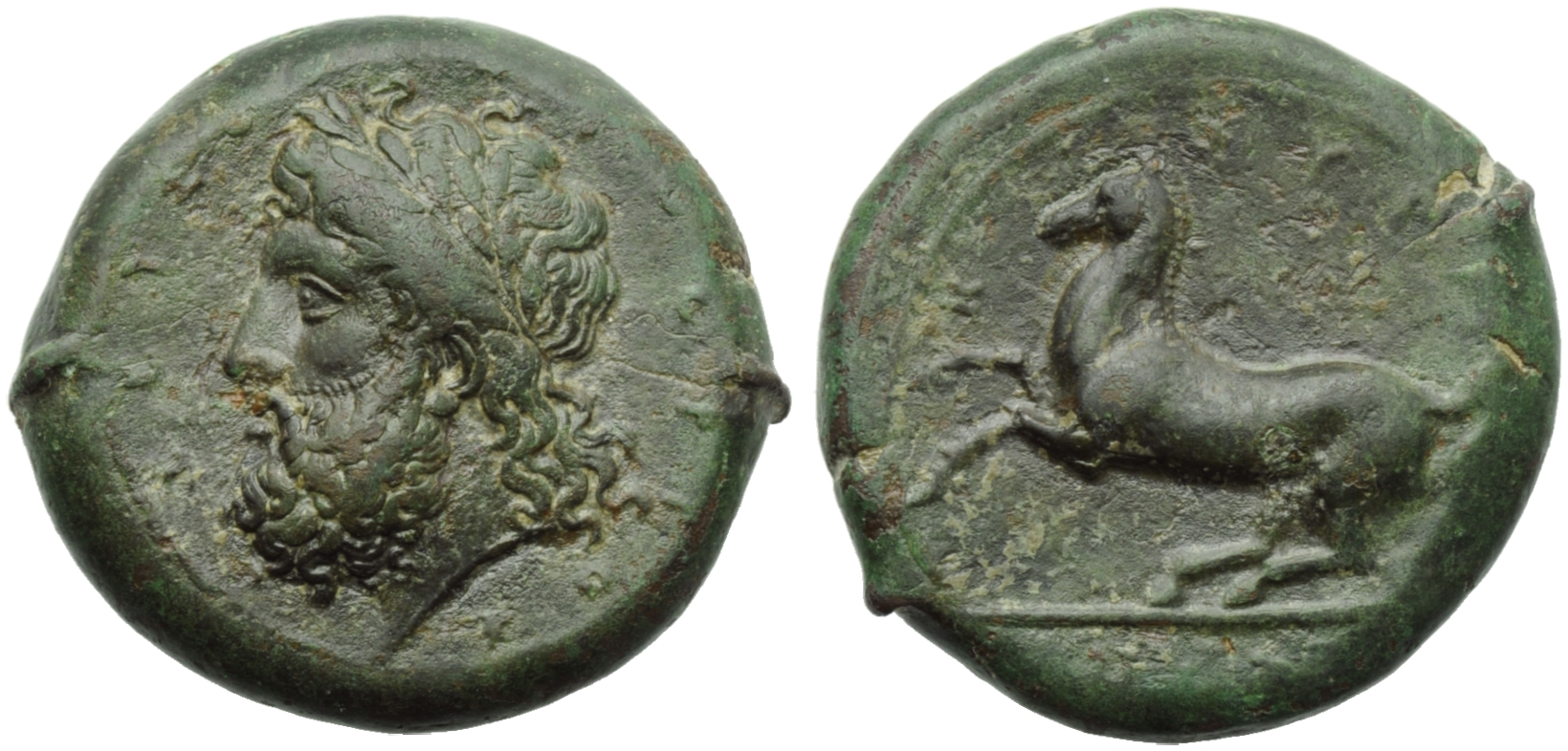 Sicily, Syracuse, Timoleon and Third Democracy (344-317), 2 Litrai, c. 344-336 BC; AE (g 19,12; mm