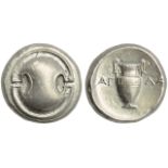 Beotia, Thebes, Stater struck in the name of the magistrate Agla, c. 363-338 BC; AR (g 12,32; mm 21;