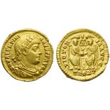 Valentinian I (364-375), Solidus, Treveri, AD 367-375; AV (g 4,43; mm 21; h 6); D N VALENTINI - ANVS