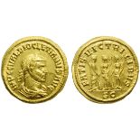 Diocletian (284-305), Aureus, Cyzicus, AD 286-287; AV (g 5,30; mm 21; h 6); IMP C C VAL DIOCLETIANVS