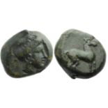 Sicily, Eryx, Bronze, c. 400-340 BC; AE (g 4,78; mm 14; h 6); Head of nymph r., wearing taenia,