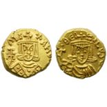 Michael II with Theophilus (820-829), Semissis, Syracuse, AD 821-829; AV (g 3,88; mm 18; h 6);