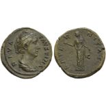 Diva Faustina Maior (Antoninus Pius, 138-161), Sestertius, Rome, post AD 141; AE (g 24,26; mm 31;