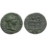 Trajan (98-117), Semis, Rome, AD 114-117; AE (g 3,10; mm 18; h 7); IMP CAES NERVA TRAIAN AVG,