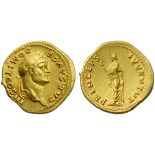 Domitian, as Caesar (Vespasian, 69-79), Aureus, Rome, AD 75; AV (g 7,26; mm 20; h 6); CAES AVG F -