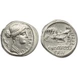 P. Plautius Hypsaeus, Denarius, Rome, 60 BC; AR (g 3,87; mm 19; h 5); Draped bust of Leuconoe r.;