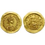 Theodosius II (408-450), Semissis, Constantinople, AD 439; AV (g 2,25; mm 18; h 6); D N THEODO -