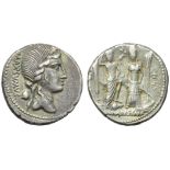 C. Egnatius Cn.f. Cn.n. Maxsumus, Denarius, Rome, 75 BC; AR (g 4,01; mm 18; h 7); Draped bust of