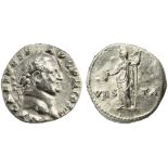 Vespasian (69-79), Denarius, Rome, AD 72-73; AR (g 3,22; mm 17; h 6); IMP CAES VESP - AVG COS