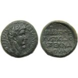Tiberius (14-37), Bronze, Macedonia: Pella or Dion, c. AD 14-37; AE (g 13,26; mm 24; h 12); TI