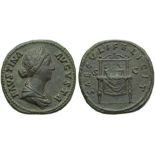 Faustina Minor (Marcus Aurelius, 161-180), Sestertius, Rome, AD 161-175; AE (g 22,12; mm 33; h