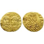 Constantine V with Leo IV (741-775), Solidus, Syracuse, AD 751-775; AV (g 3,79; mm 19; h 6);