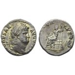 Nero (54-68), Denarius, Rome, c. AD 64-65; AR (g 3,15; mm 17; h 6); [NER]O CAESAR - AVGV[STVS],