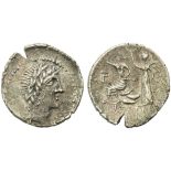 The Bellum Sociale, Denarius, Corfinium, c. 89 BC; AR (g 2,74; mm 20; h 7); Laureate head of