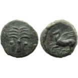 The Carthaginians in the Mediterranean, Uncertain Sicilian mint, Bronze, c. 340-320 BC; AE (g 4,