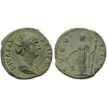 Diva Faustina Maior (Antoninus Pius, 138-161), As, Rome, post AD 141; AE (g 11,00; mm 27; h 6); DIVA