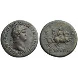 Nero (54-68), Sestertius, Rome, c. AD 64; AE (g 27,44; mm 34; h 7); NERO CLAVDIVS CAESAR AVG GER P M