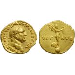 Vespasian (69-79), Aureus, Rome, AD 72-73; AV (g 7,31; mm 20; h 7); IMP CAES VESP AVG P M COS