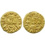 Michael II with Theophilus (820-829), Solidus, Syracuse, AD 821-829; AV (g 3,63; mm 19; h 6); MI -