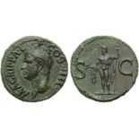 Agrippa (Gaius, 37-41), As, Rome, AD 37-41; AE (g 10,80; mm 28; h 6); M AGRIPPA L - F COS III,