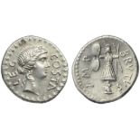 M. Junius Brutus and Pedanius Costa, Denarius, Mint movimg with Brutus, 43-42 BC; AR (g 3,95; mm 19;