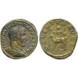 Philip I (244-249), Sestertius, Rome, AD 244-249; AE (g 22,08; mm 31; h 12); IMP M IVL PHILIPPVS