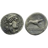 M. Volteius M.f., Denarius, Rome, 78 BC; AR (g 3,89; mm 19; h 2); Head of Hercules r., wearing