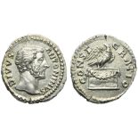 Divus Antoninus Pius (Marcus Aurelius, 161-180), Denarius, Rome, post AD 161; AR (g 3,28; mm 19; h
