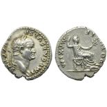 Vespasian (69-79), Denarius, Rome, AD 73; AR (g 3,41; mm 18; h 12); IMP CAES VESP - AVG CENS,