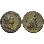 Titus (79-81), Sestertius, Rome, AD 79; AE (g 24,13; mm 35; h 7); IMP TITVS CAES VESP AVG P M TR P P