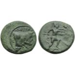 Sicily, Sileraioi, Bronze, c. 357-336 BC; AE (g 6,59; mm 20; h 6); ????????? (retrograde),