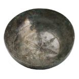 A silver-plated bronze Islamic dishUmmayad Dynasty, ca. 7th - 8th century AD; diam. cm 28; A