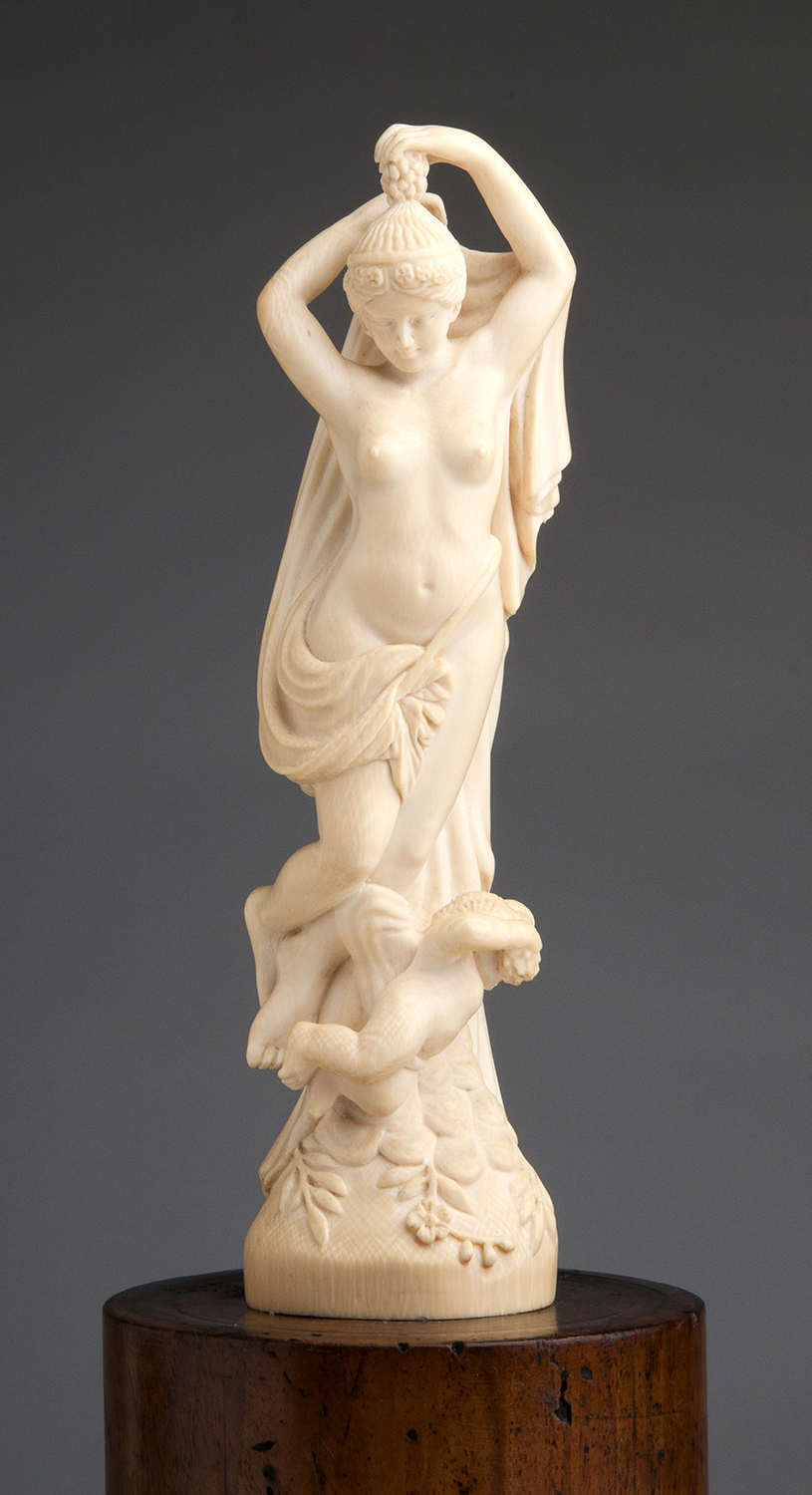 "Venus". A carved ivory Liberty figure - France, 19th Century; ; on a wooden base. 38.5 cm, 15 5/ - Image 3 of 8