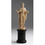 A carved ivory figure of an emperor with the necklace of the Order of the Golden Fleece -