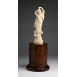 "Venus". A carved ivory Liberty figure - France, 19th Century; ; on a wooden base. 38.5 cm, 15 5/