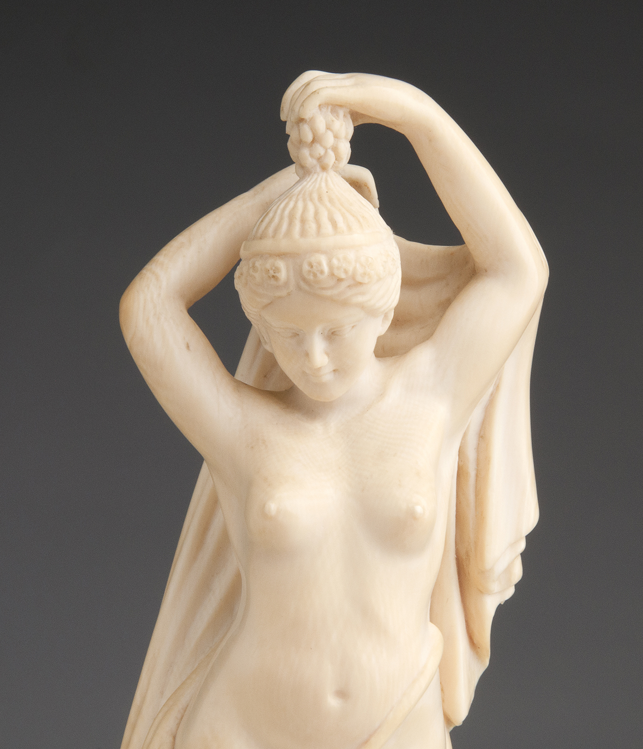 "Venus". A carved ivory Liberty figure - France, 19th Century; ; on a wooden base. 38.5 cm, 15 5/ - Image 6 of 8