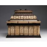 A Casket with carved bone panels in the style of Baldassare degli Embriachi workshop - Northern