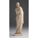 "Virgin and Child". A carved ivory figural group - probably France, early 20th Century (pre-1947); ;