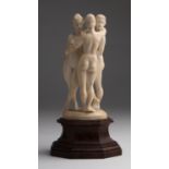 "The three Graces". A carved ivory figure group - France, late 19th / early 20th Century (pre-1947);