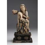 "Pietà". A carved ivory figure of Mary cradling the body of Christ - probably Flemish, circa 18th