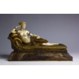 A gilt bronze and ivory figure of Pauline Bonaparte (Paolina Borghese) as Venus Victorious,