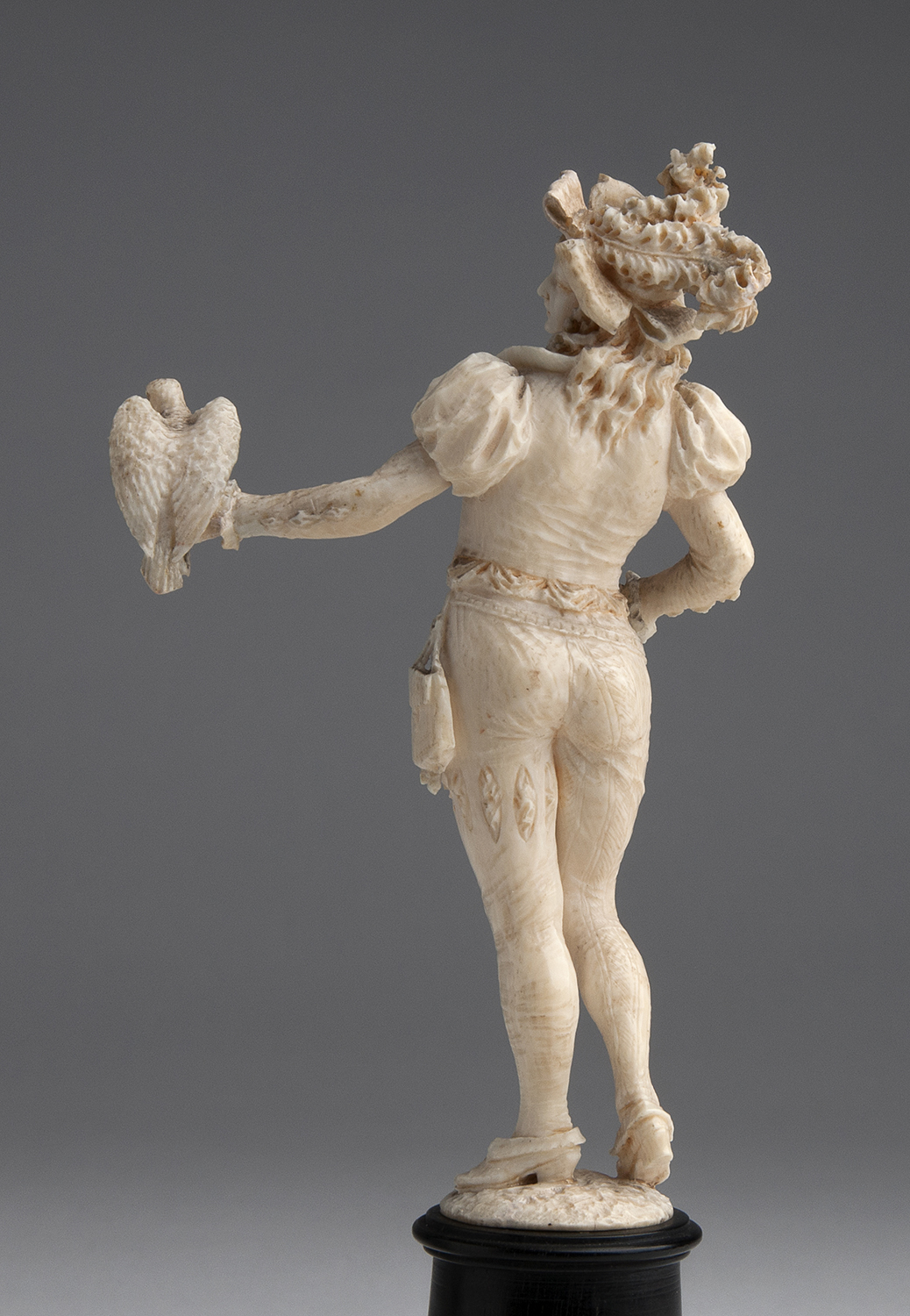 A carved ivory figure of a falconer - W. Haebler, Switzerland, early 20th Century (pre-1947); ; - Image 6 of 6