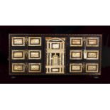 An ivory and ebony inlaid cabinet - Northern Italy, 17th / 18th Century; ; the central architectural