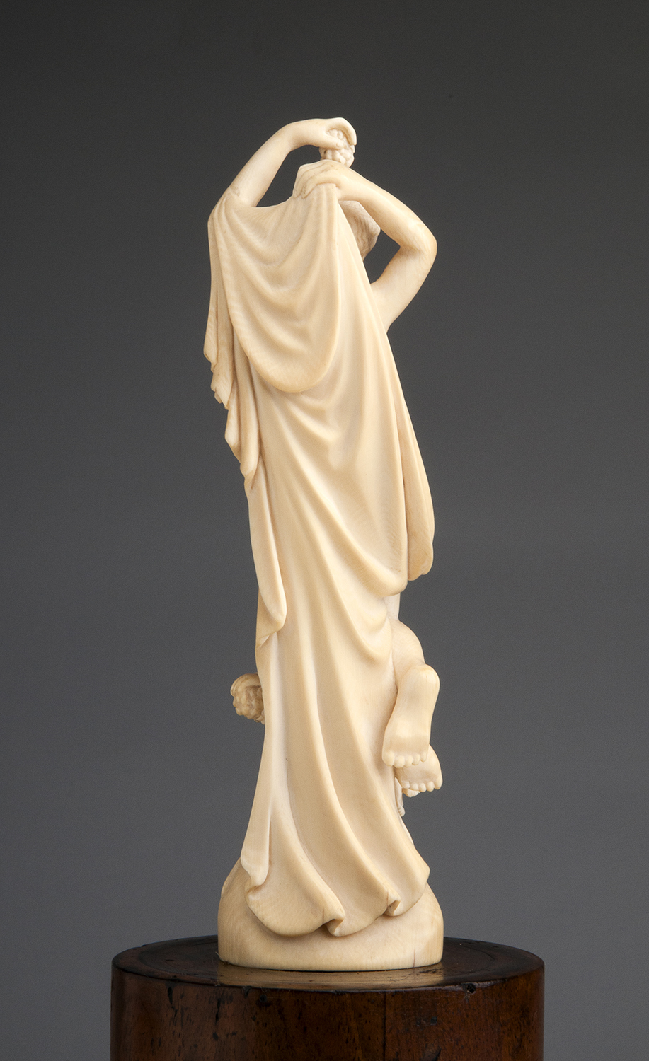 "Venus". A carved ivory Liberty figure - France, 19th Century; ; on a wooden base. 38.5 cm, 15 5/ - Image 5 of 8