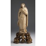 "Saint Therese of Avila". A carved ivory figure - Flemish sculptor follower of Claude Beissonat,